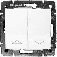 Выключатель жалюзи с фиксацией без рамки Legrand Valena 2-кл. белый картинка